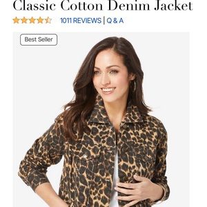 COPY - NWT Jessica London Black Denim Jacket Size 14W